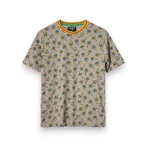 G-NET Banana Palm Tree Print T-Shirt Mens M Tropical Kitsch Summer Vacation